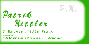 patrik mittler business card